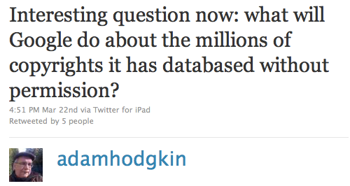 Adam Hodgkin tweet